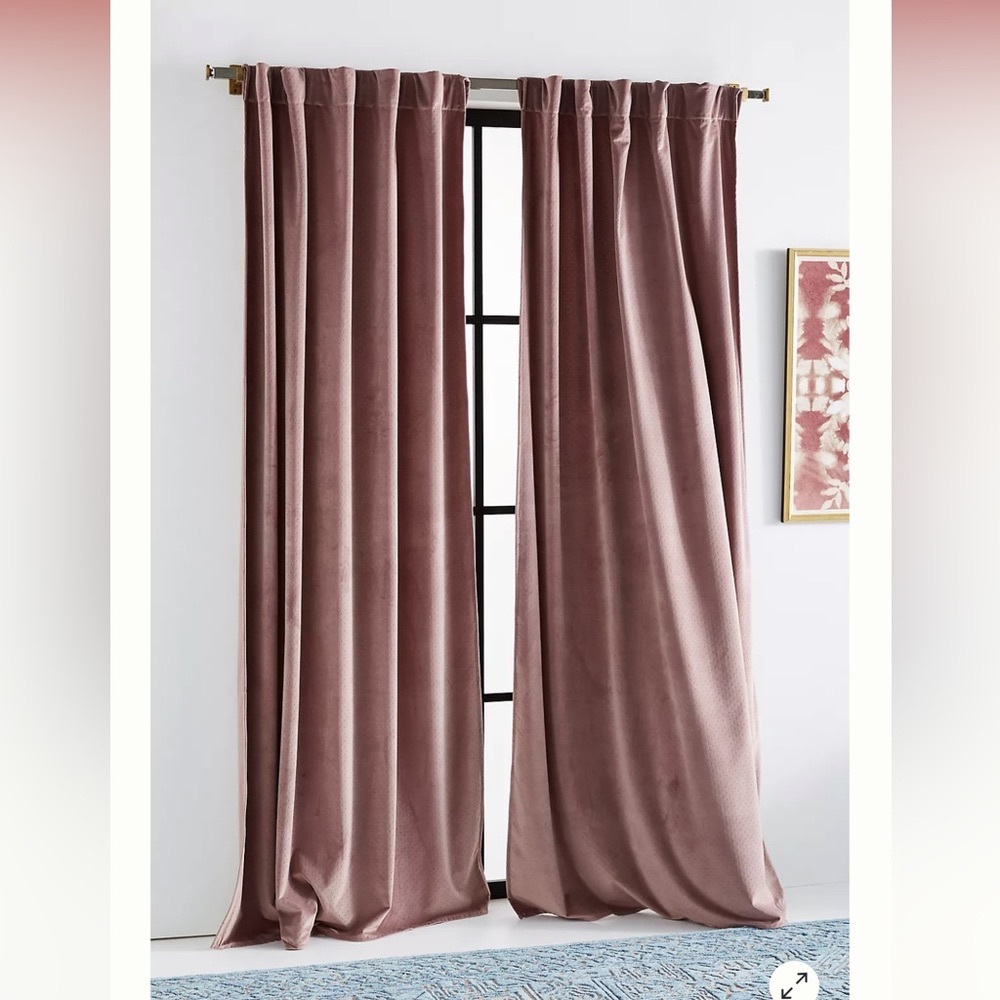 Anthropologie Velvet Curtains